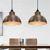 VidaXL Plafondlampen halve bolvorm koperkleurig 2 st - thumbnail