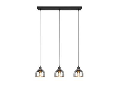 Trio Zwarte hanglampMolly 3-lichts wit glas - R31863032