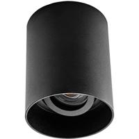 Opbouwspot GU10 Rond Mat Zwart Aluminium Kantelbaar Ø90mm - thumbnail