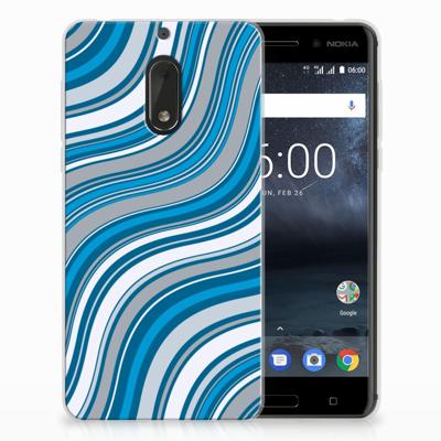 Nokia 6 TPU bumper Waves Blue Nokia 6 TPU bumper Waves Blue