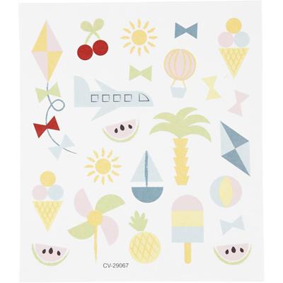 Creativ Company Stickers, zomervakantie, vel 15x16,5 cm, ca. 25 stuk, 1 vel Creativ Company Stickers, zomervakantie, vel 15x16,5 cm, ca. 25 stuk, 1 vel