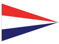 Dokkumer Vlaggen Centrale Puntvlag nederland 20x30 cm spun-poly - thumbnail