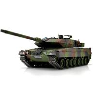 Torro Pro-Edition RC Tank 1/16 Leopard 2A6 Nato IR + Rook in luxe houten krat - thumbnail