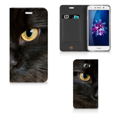 Huawei Y5 2 | Y6 Compact | Hoesje maken | Zwarte Kat Huawei Y5 2 | Y6 Compact | Hoesje maken | Zwarte Kat