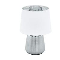 Eglo Design schemerlampManalba 1 zilver met witte lampenkap - 99329 - thumbnail