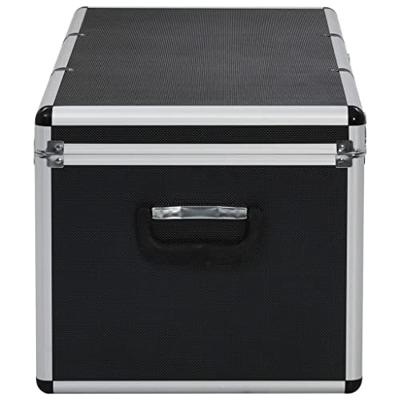 VidaXL Opbergkoffers 3 st aluminium zwart