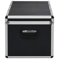 VidaXL Opbergkoffers 3 st aluminium zwart - thumbnail