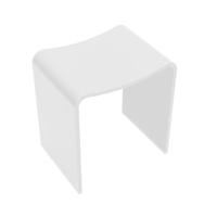 Wiesbaden Solid surface kruk 40 x 30 x 42,5 cm mat wit - thumbnail