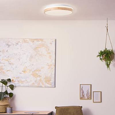 Brilliant PlafondlampBrodsky Ø 39cm wit met hout - G99790/75