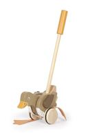 Small Foot - houten duwfiguur eend met bewegende kop - thumbnail