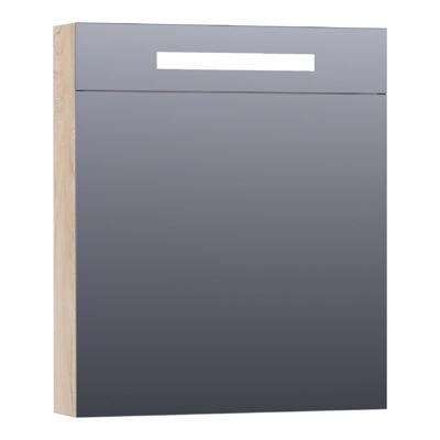 Brauer Promise Deluxe Spiegelkast - 60 cm - met Directe Verlichting - 1 Rechtsdraaiende Dubbelzijdige Spiegeldeur - Forest Wheat