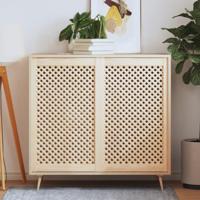 VidaXL Kastdeuren met latwerk 2 st 59,5x99 cm massief grenenhout - thumbnail