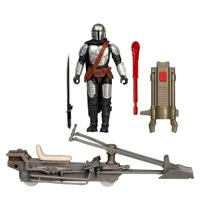 STAR WARS Epic World of Action The Mandalorian & Speeder Bike, 10 cm actiefiguur & voertuig, speelgoed voor 4-jarige jongens en meisjes en ouder - thumbnail
