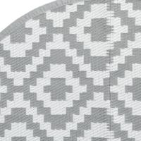 VidaXL Buitenkleed arakil ø160 cm polypropeen grijs - thumbnail