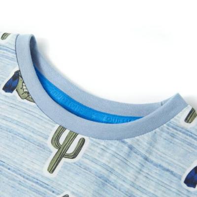 Kindershirt 92 gemengd blauw Kindershirt 92 gemengd blauw