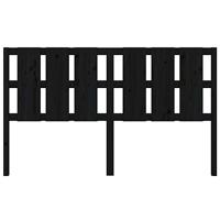 Hoofdbord 165,5x4x100 cm massief grenenhout zwart - thumbnail