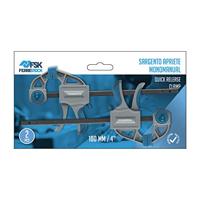 Klem met één hand Ferrestock 215 mm Staal Plastic (2 pcs) - thumbnail