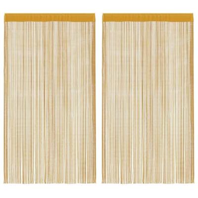 Koordgordijnen 2 st 100x250 cm goudkleurig