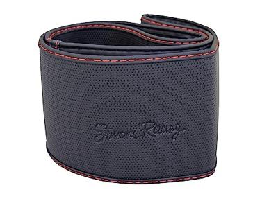 Simoni Racing Stuurwielhoes Soft Skin (elastisch) Zwart/Rood Kunstleer SRCVT56R