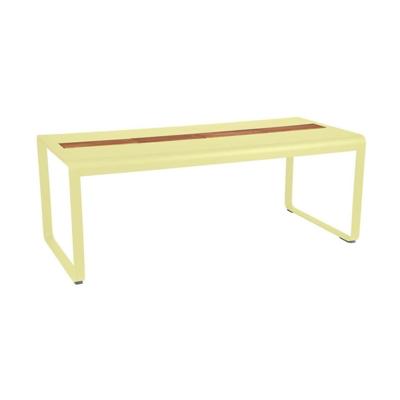 Fermob Bellevie tuintafel met opslagruimte 196x90 cm Frosted Lemon