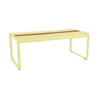 Fermob Bellevie tuintafel met opslagruimte 196x90 cm Frosted Lemon - thumbnail