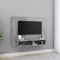 Tv-wandmeubel 120x23,5x90 cm bewerkt hout betongrijs - thumbnail