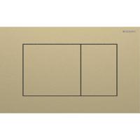 Geberit Drukplaat Sigma 40, 2-toets Square RVS Geborsteld Messing - thumbnail