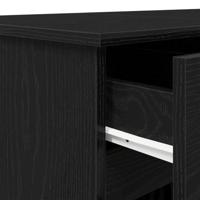Bureau met lade Zwart eiken 140 x 49 x 76 cm Bewerkt hout - thumbnail