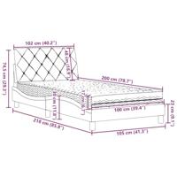 Bed met matras stof lichtgrijs 100x200 cm - thumbnail