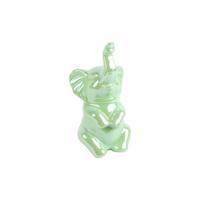 Olifant beeld lichtgroen 10x7,7x20,5cm - thumbnail