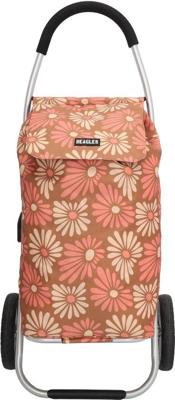 Beagles Alberic Boodschappen Trolley Lichtgewicht-Brown floral