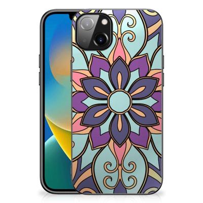 iPhone 14 Plus Bloemen Hoesje Purple Flower