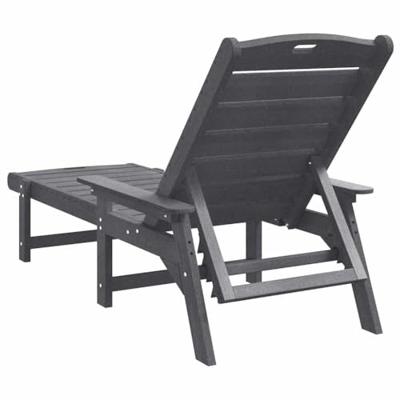 Ligstoel 2 pcs Lichtgrijs 195,5 x 53 x 98,5 cm Polyetheen