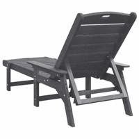 Ligstoel 2 pcs Lichtgrijs 195,5 x 53 x 98,5 cm Polyetheen - thumbnail