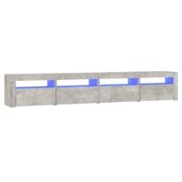 Tv-meubel met LED-verlichting 240x35x40 cm betongrijs - thumbnail