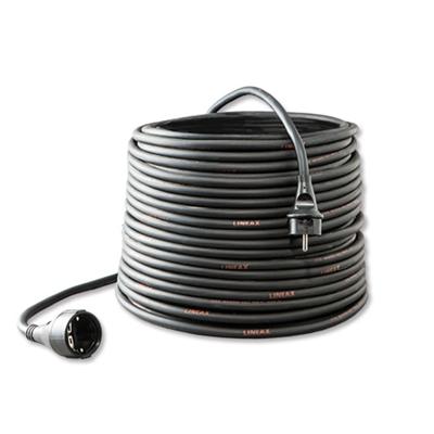 Verlengkabel 10 meter 3x2.5mm² rubber stekker contrastekker aangespoten