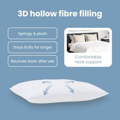 VidaXL Hoofdkussen met kussen wit katoen en polyester