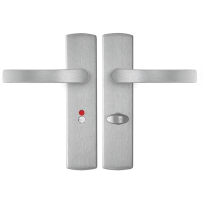 AXA Binnendeurbeslag Curve Klik kruk Blok toilet 63-8 Aluminium AXA Binnendeurbeslag Curve Klik kruk Blok toilet 63-8 Aluminium