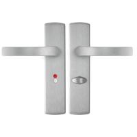 AXA Binnendeurbeslag Curve Klik kruk Blok toilet 63-8 Aluminium - thumbnail