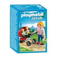 PLAYMOBIL City Life tweeling kinderwagen 5573 - thumbnail
