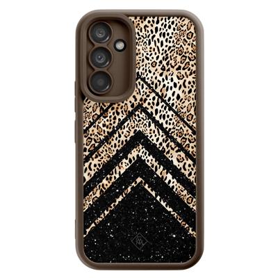 Samsung Galaxy A34 bruine case - Leopard abstract Samsung Galaxy A34 bruine case - Leopard abstract