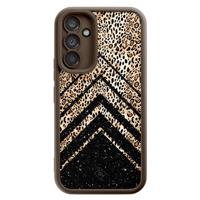 Samsung Galaxy A34 bruine case - Leopard abstract - thumbnail