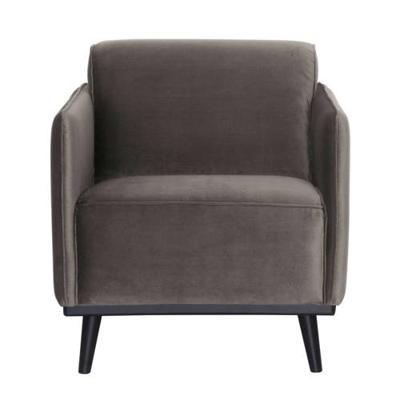 WOOOD Fauteuil 'Statement' Velvet, kleur Taupe