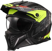 LS2 modulaire helm "of606 drifter devor" helmet of606 drtifer devor l black/neon yel. - thumbnail