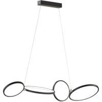 LED Hanglamp - Trion Rondy - 37W - Warm Wit 3000K - Dimbaar - Rechthoek - Mat Zwart - Aluminium - thumbnail