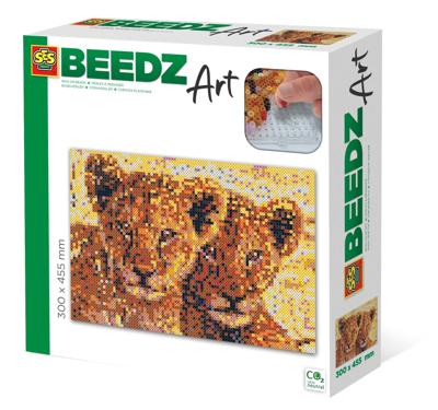 SES Creative Beedz Art Strijkkralen Leeuwenwelpen 30x45.5 cm 7000 Stuks