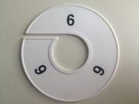 Maatring 11 cm wit/zwart 6 - thumbnail