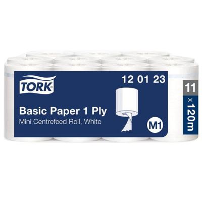 Poetspapier Tork M1 Basic Universal 1-laags 120m wit 120123 | 32 stuks Poetspapier Tork M1 Basic Universal 1-laags 120m wit 120123 | 32 stuks