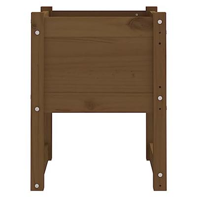 VidaXL Plantenbakken 2 st 40x40x52,5 cm massief grenenhout honingbruin