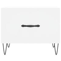 Salontafel 50x50x40 cm bewerkt hout wit - thumbnail